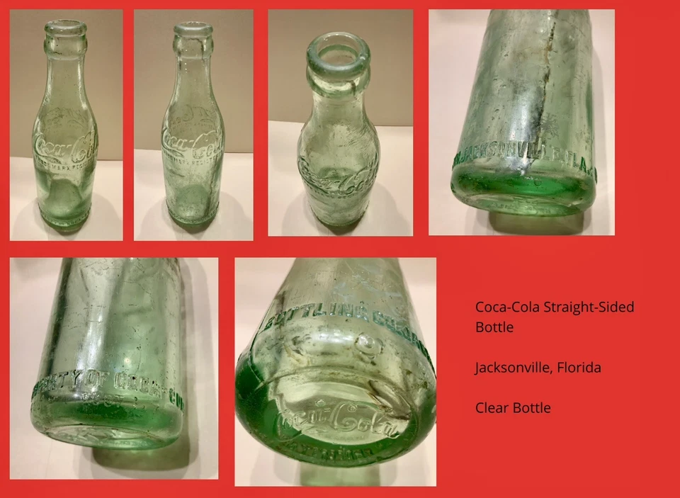 Botella Coca-Cola cara recta - Jacksonville, FL - transparente (hacer oferta) Foto 1 de 4