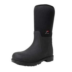 Botas de goma impermeables Rothco - negras - 14,5 pulgadas # 3949 - Imagen 1 de 6
