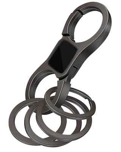 Key Chain Quick Release Spring with 4 Key Rings Heavy Duty Car Keychain Organize - Picture 1 of 8