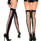 Black Long Lace Top Stay Up Hold Ups Thigh High Stockings Fashion Hosiery Gift