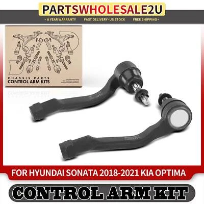 2Pcs Front Outer Tie Rod End for Hyundai Sonata 2018-2021 Kia Optima 2019-2020 - Image 1 of 4
