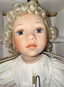 Junge Mädchen Puppe 20" Porzellan Biskuit zart Kleinkind Original von Gary Boassy Neu - Bild 1 von 7