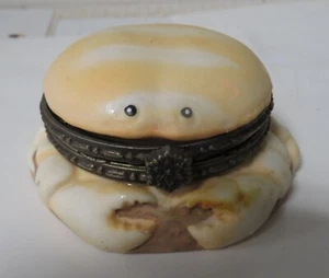 Crab Ceramic Hinged Trinket Box - Picture 1 of 7
