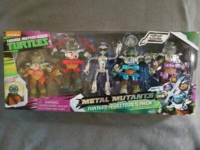 Metal Mutants Turtles + Fugitoid 5 Pack - TMNT - 2015 NIB - Image 1 of 2