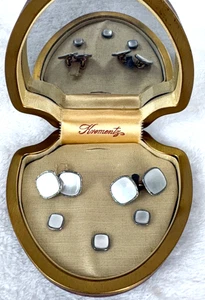 Vintage 30er Jahre Krementz 8 teiliger Smoking, Manschettenknöpfe und Nieten mit Original Etui - Bild 1 von 6