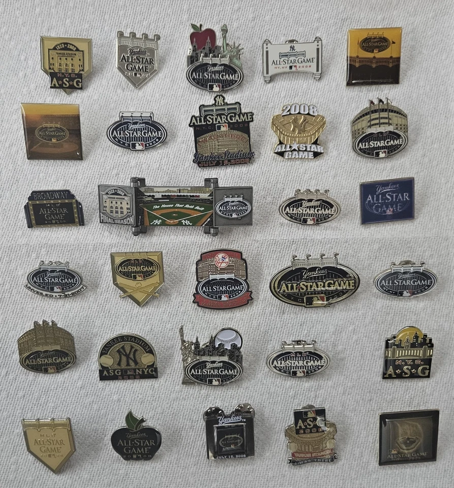 NEW YORK YANKEES YANKEE STADIUM ALL- STAR GAME 2008 PIN SET (29 PINS) - Image 1 of 1