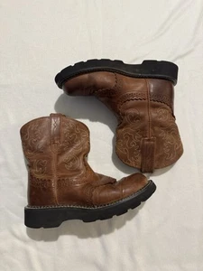 Botas de cuero Ariat "Fat Baby" marrón para mujer talla 6B - Imagen 1 de 10
