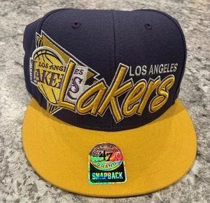 Los Angeles Lakers NBA Snapback Forty Seven Brand Hat One Size Purple - Picture 1 of 11