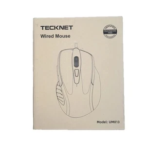 Tecknet NIOP Wired Mouse Model:UM013, Windows 2000,2003,XP,Vista,Win7,Win8,Win10 - Picture 1 of 6