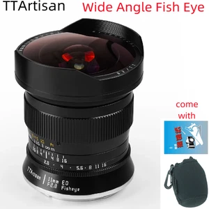 Lente ojo de pez ultra gran angular TTArtisan 11 mm F2.8 para cámara EF Mount 760D 650D - Imagen 1 de 10