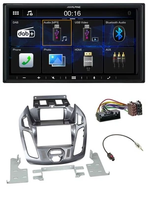 Alpine Bluetooth 2DIN MP3 DAB USB Autoradio für Ford Transit Connect mit Display - Bild 1 von 4
