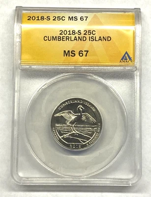 2018-S Cumberland Island Quarter ANAC MS 67 - Image 1 of 4