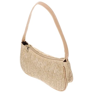 Stroh Schultertasche Umhängetasche Strand gewebt Sommer Taschen - Bild 1 von 12