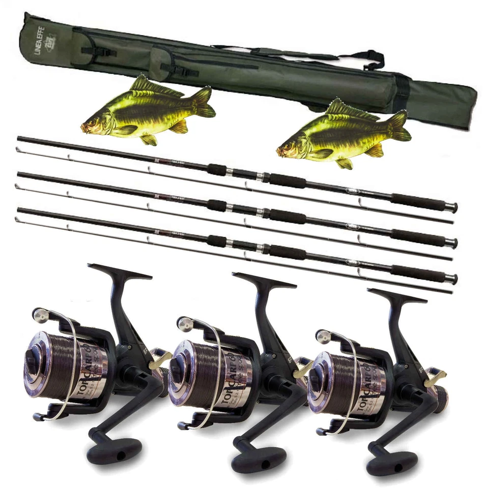 Lineaeffe Top Carp Combo 3 Karpfenrute 3er Set - Schwarz (2015363)