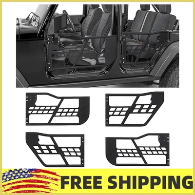 4PC Off-Road Tubular Half Door,Front & Rear Tube Doors for 2007-2018 Wrangler Jk - Imagem 1 de 4