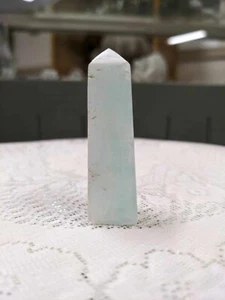 Natürlicher polierter blauer Aragonitkristallturm Obelisk - Bild 1 von 3