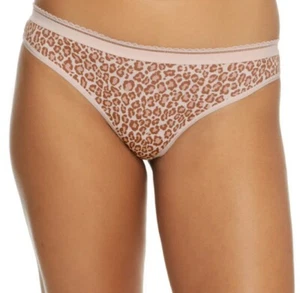 Tanga de algodón Bare Necessities The Easy Everyday, rosa animal, leopardo, talla 3XL - Imagen 1 de 3