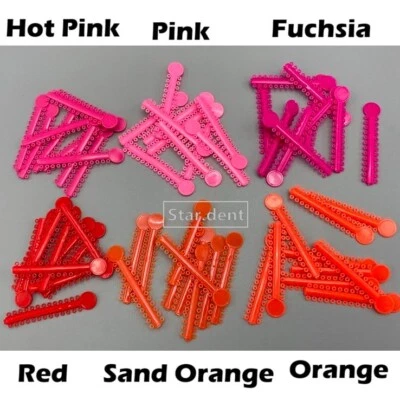 Dental Orthodontics Elastic Ligature Ties Ortho Rubber Bands Brackets Brace Hot