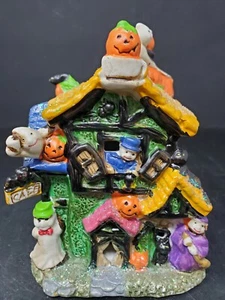 Vtg. Haunted Cafe Ghost House Ceramic Lighted Sparkly House #2 No Light Cord 5" - Picture 1 of 10