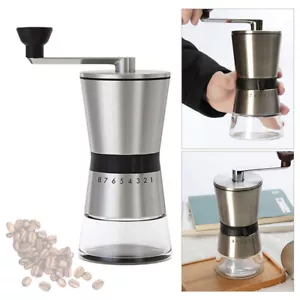 Edelstahl Manuelle Coffee Grinder Handkurbel Handkaffeemühle Handmühle Waschbar - Bild 1 von 12