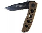 SMITH & WESSON ExtremeOps (CK5TBSD) Tanto Blade Brown Pocket Folding Knife
