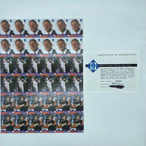 President William J Bill Clinton Hot Springs Uncut Cards Sheet w/ COA #23/300 - Picture 1 of 10