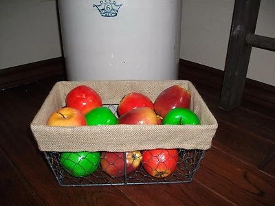 NEW CHICKEN WIRE & BURLAP BASKETS ~ RUSTIC/COUNTRY/FARMHOUSE/STORAGE/DECOR - Image 1 of 4