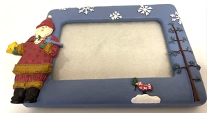Marco de Cuadro Fiestas de Navidad Santa Claus Pájaro Azul Cardinal Copos de Nieve Resina - Imagen 1 de 8