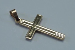  14K Yellow Gold Cross  Pendant - Picture 1 of 3