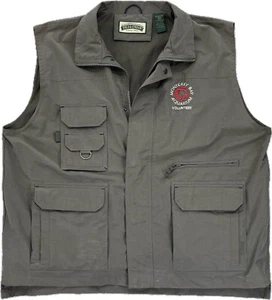 Field & Stream Full Zip Field Vest 2XL Monterey Bay Aquarium Vol. in Khaki Green - Picture 1 of 23