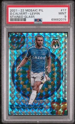 Dominic Calvert-Lewin 2021-22 Panini Mosaic Premier League Stained Glass PSA 9! - Image 1 of 4