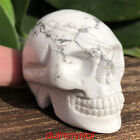 2'' Howlite skull quartz crystal skull hand carved decoration gem reiki healing