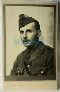 WW2 South Wales Borderers Officer 2nd lieutenant Side Cap 6 x 4 inch mounted - Picture 1 of 3