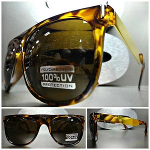 Mens or Women CLASSIC RETRO VINTAGE STYLE SUNGLASSES Tortoise Gold Fashion Frame - Picture 1 of 9