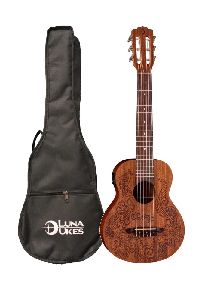 Luna Henna Dragon Mahogany Acoustic-electric Guitarlele - Open Pore - Image 1 of 4