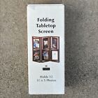 Folding Tabletop Screen By Burnes Of Boston Holds 12 3 1/2"x5" Photos New