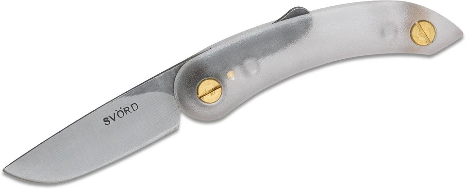 Mini cuchillo plegable Svord Peasant 2,5, mango gris, hoja de acero al carbono de 2,5" Foto 1 de 1