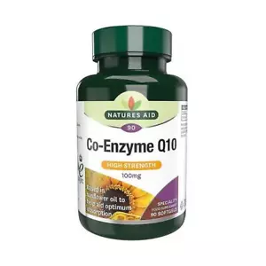 💚 Natures Aid Co-Enzyme Q10 High Strength 100mg 90 Softgels - Picture 1 of 1