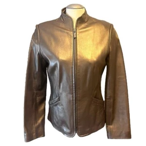 Bernardo Tailored Leather Jacket in Antique Gold - Picture 1 of 15