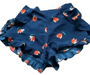 Pull & Bear floral shorts multicolor S with ruffles - Picture 1 of 7