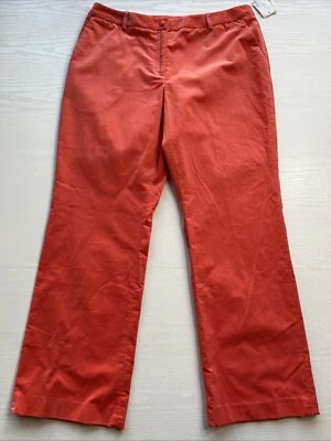Liz Claiborne Audra Corduroy Pants Womens 14 Pink Bootcut Full Length Golf New - Image 1 of 4