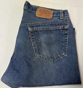 Pantalones de mezclilla vintage años 80 Levis 501-0115 índigo lavado oscuro talla 36 x 32 hechos en EE. UU. - Imagen 1 de 11