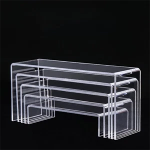 3pcs/set Exhibition Use Acrylic Display Stand U Shape Model Display Rack Home - Picture 1 of 9