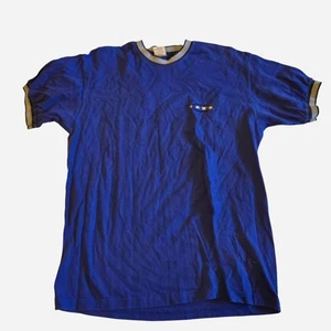 Camiseta Unionbay Vintage Años 90 Grande XL Azul Cuello Rayas Hecha en EE. UU. UB... - Imagen 1 de 7