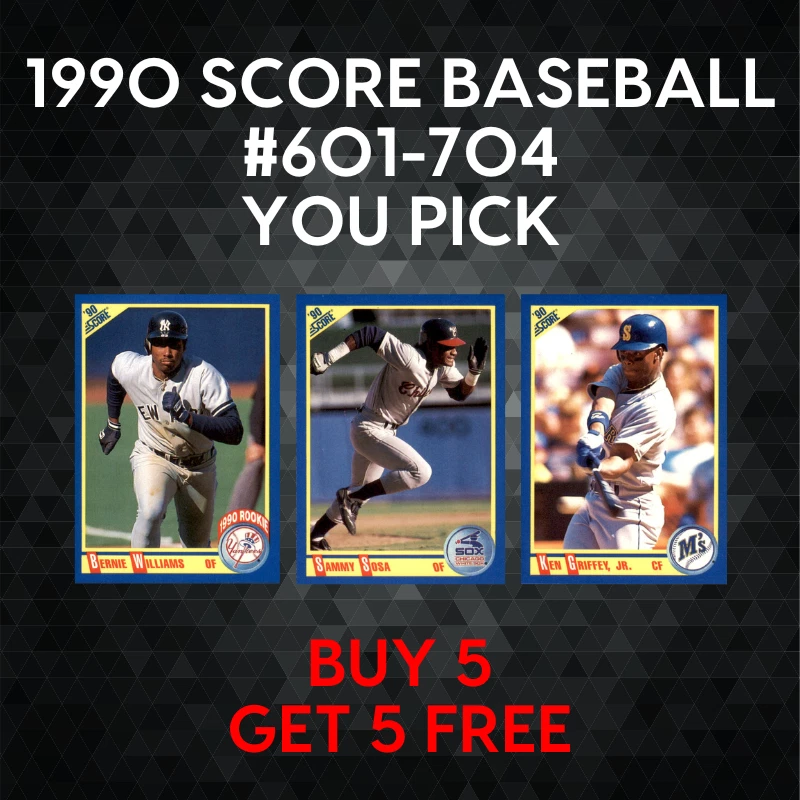 1990 Score Baseball #601-704 - YOU PICK - Complete Your Set - Image 1 of 1