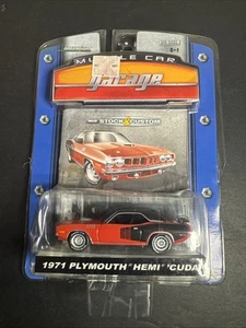Greenlight Muscle Car Garage 1971 Plymouth Hemi 'Cuda Red 1:64 Diecast Read - Picture 1 of 3