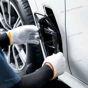 Para BMW G05/F95 X5 M 2019-2023 negro brillante guardabarros rejillas de ventilación laterales moldura de repuesto - Imagen 1 de 12