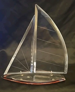 Vintage J. Penri Lucite Acryl Modell Segelboot Skulptur Künstler signiert 1999 - Bild 1 von 13