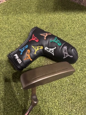 Ping Scottsdale Anser PO Box 1345 Putter, 34" RH- Black Ping Man Headcover - Image 1 of 4