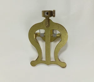 Vtg Brass Sheet Music Holder Clip Attachment Lyre Shape - Picture 1 of 4